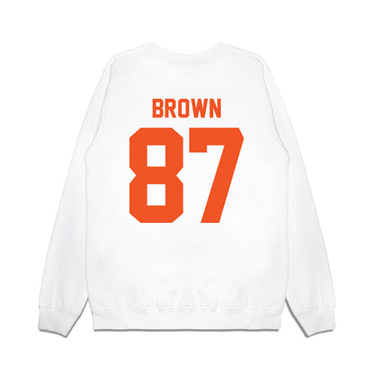 Oklahoma State - NCAA Football : Desean Brown - Vintage Helmet Premium Crewneck Sweatshirt-1