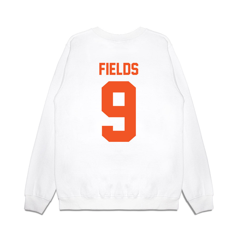 Oklahoma State - NCAA Football : Ladainian Fields - Vintage Helmet Premium Crewneck Sweatshirt-1