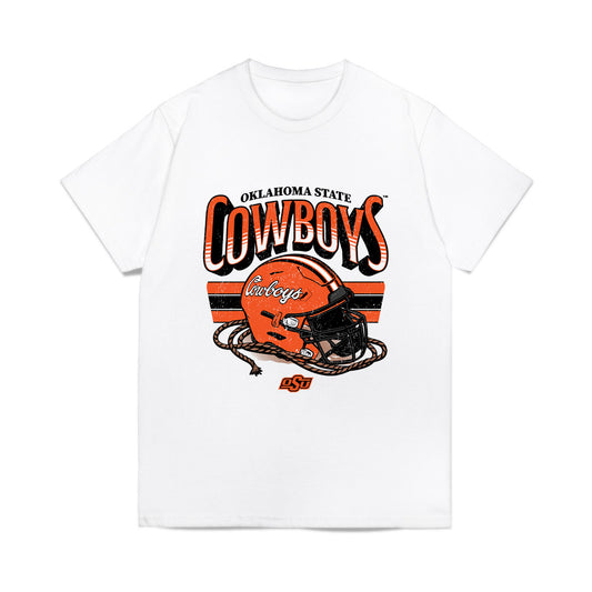 Oklahoma State - NCAA Football : Jamison Mejia - Vintage Helmet Comfort Colors T-Shirt-0
