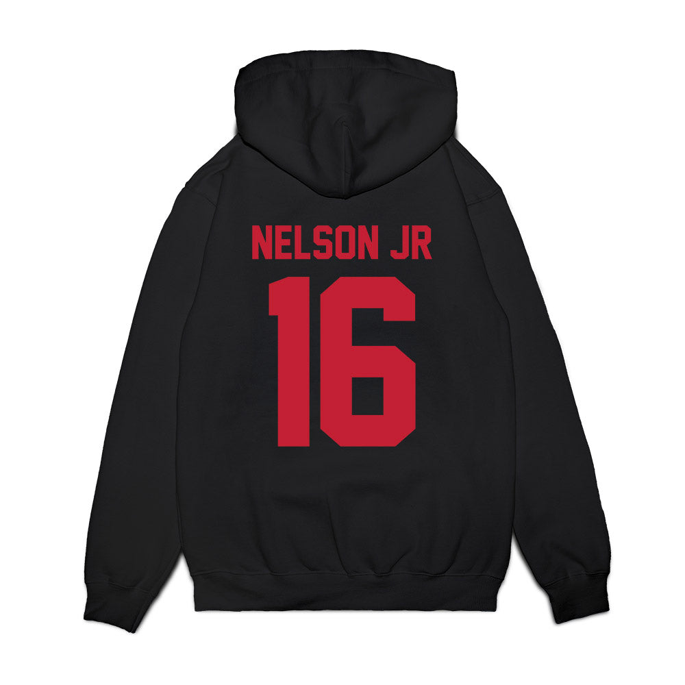 Ohio State - NCAA Football : Keenan Nelson Jr - Vintage Helmet Premium Hooded Sweatshirt-1