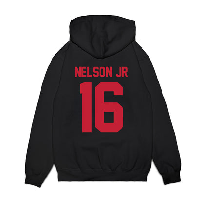 Ohio State - NCAA Football : Keenan Nelson Jr - Vintage Helmet Premium Hooded Sweatshirt-1