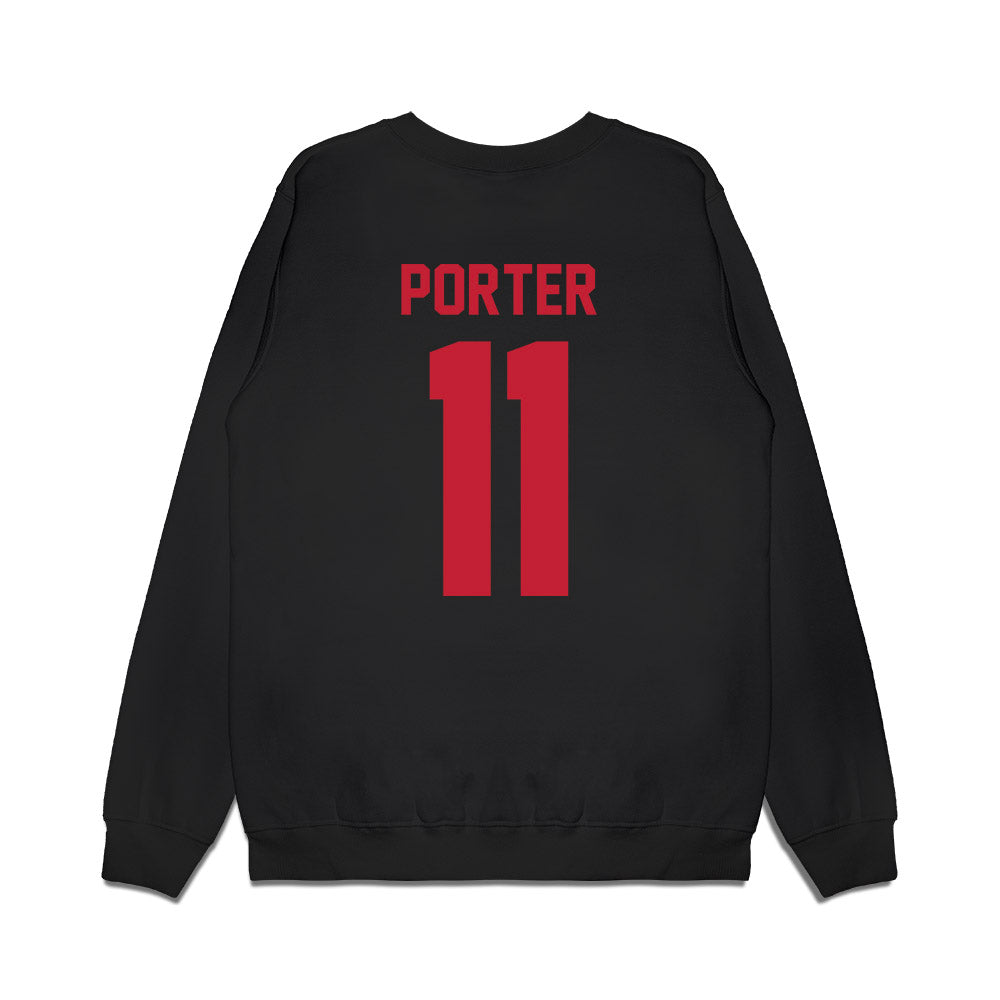 Ohio State - NCAA Football : Quincy Porter - Vintage Helmet Premium Crewneck Sweatshirt-1