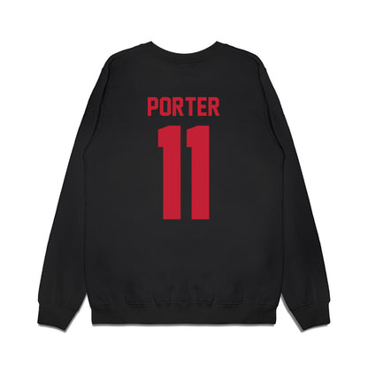 Ohio State - NCAA Football : Quincy Porter - Vintage Helmet Premium Crewneck Sweatshirt-1