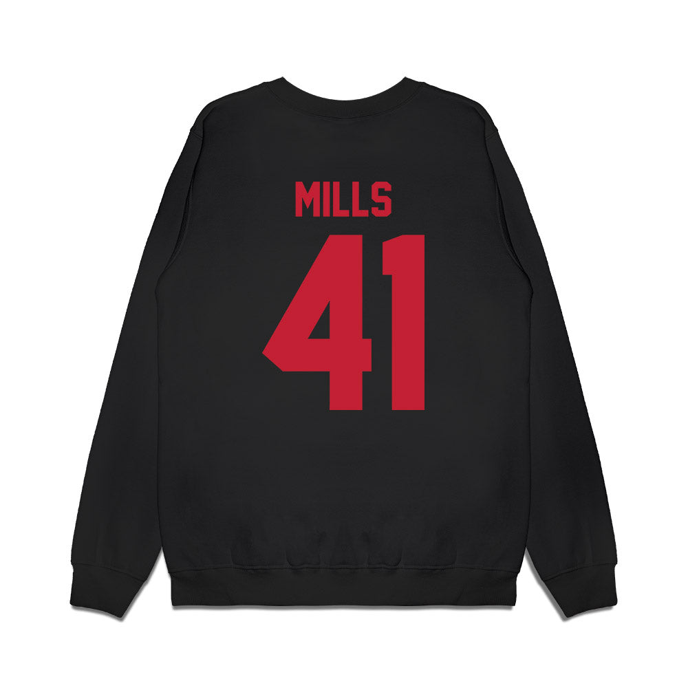 Ohio State - NCAA Football : Grant Mills - Vintage Helmet Premium Crewneck Sweatshirt-1