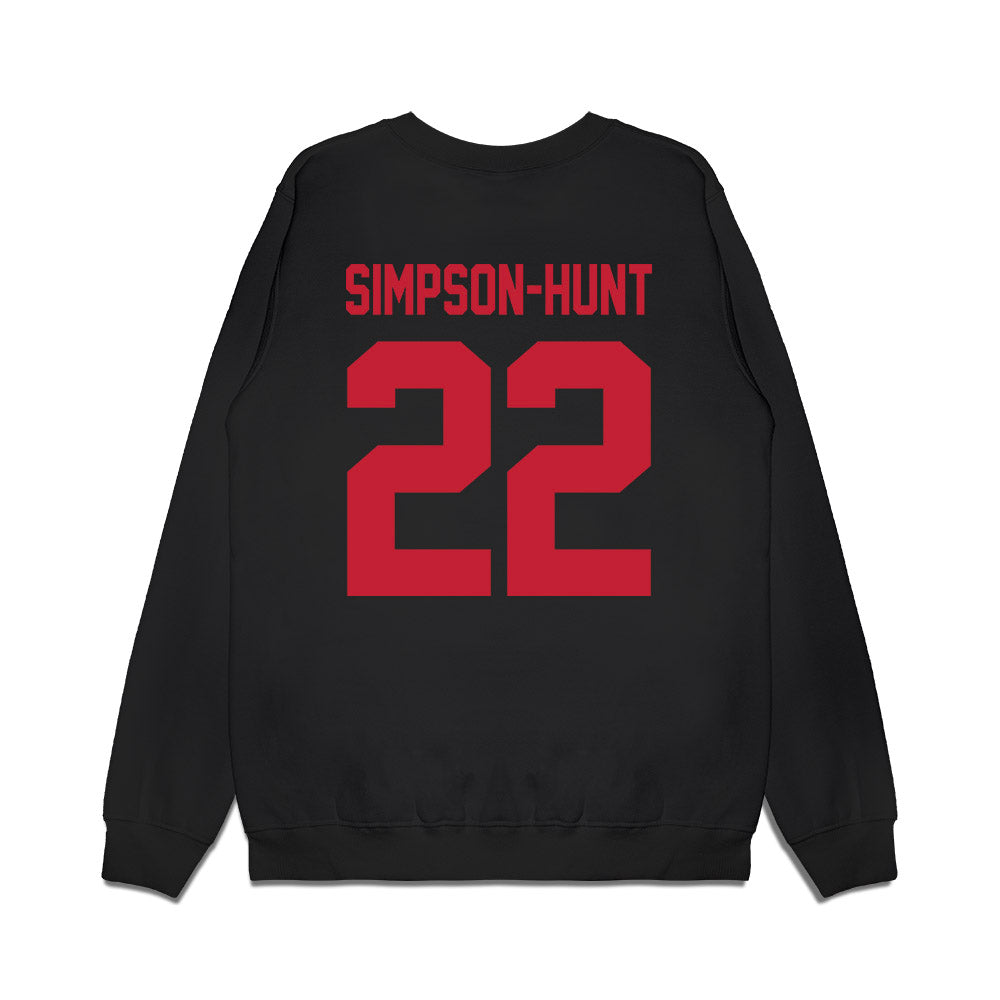 Ohio State - NCAA Football : Calvin Simpson-Hunt - Vintage Helmet Premium Crewneck Sweatshirt-1