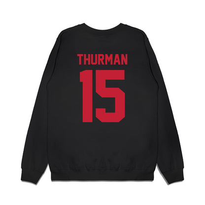 Ohio State - NCAA Football : Jelani Thurman - Vintage Helmet Premium Crewneck Sweatshirt-1