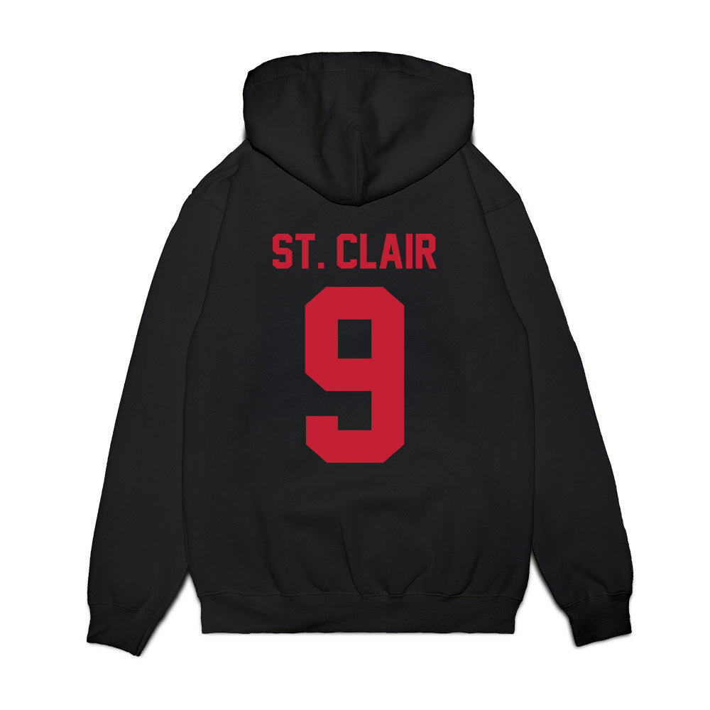 Ohio State - NCAA Football : Tavien St. Clair - Vintage Helmet Premium Hooded Sweatshirt-1