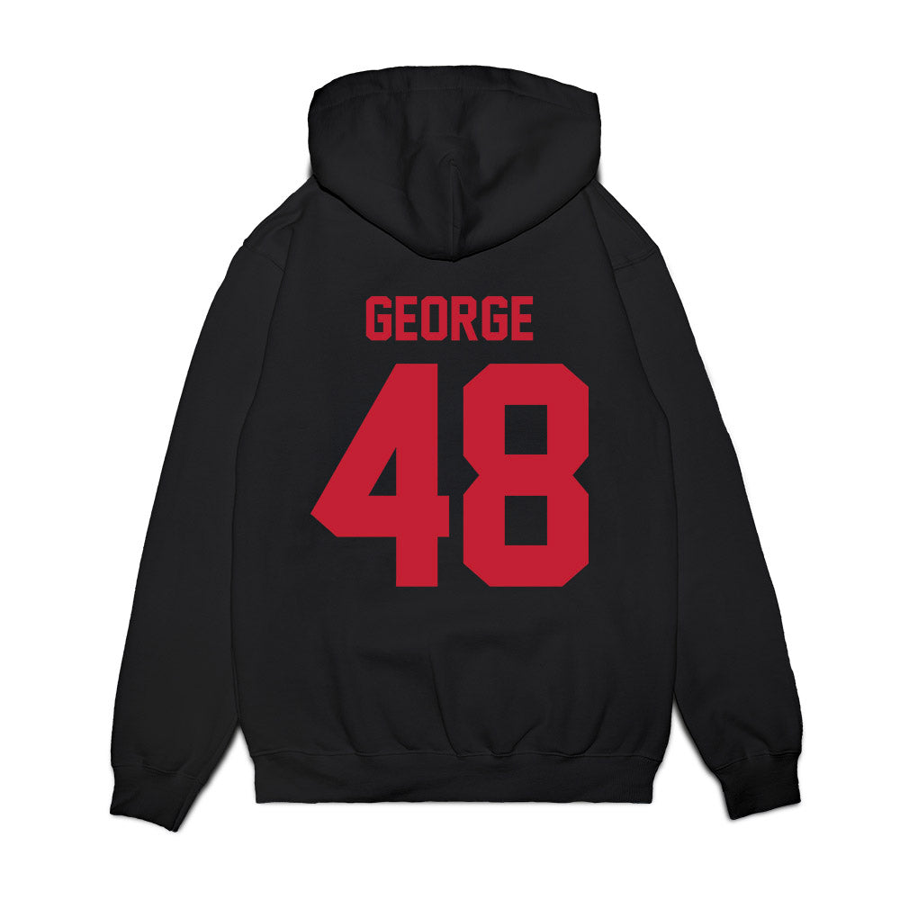 Ohio State - NCAA Football : Logan George - Vintage Helmet Premium Hooded Sweatshirt-1
