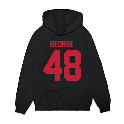 Ohio State - NCAA Football : Logan George - Vintage Helmet Premium Hooded Sweatshirt-1