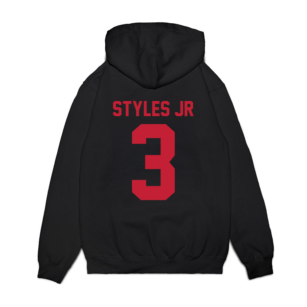 Ohio State - NCAA Football : Lorenzo Styles Jr - Vintage Helmet Premium Hooded Sweatshirt-1