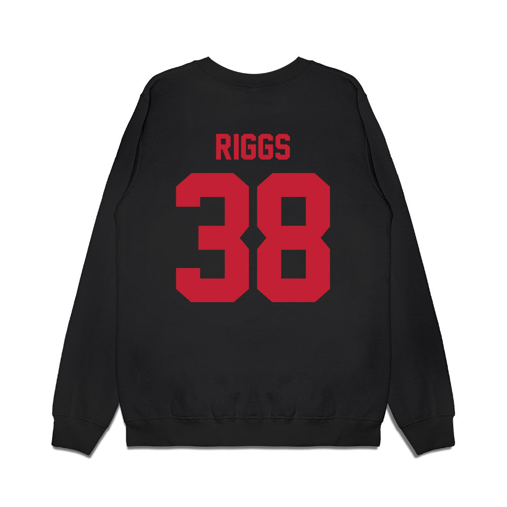 Ohio State - NCAA Football : Eli Riggs - Vintage Helmet Premium Crewneck Sweatshirt-1