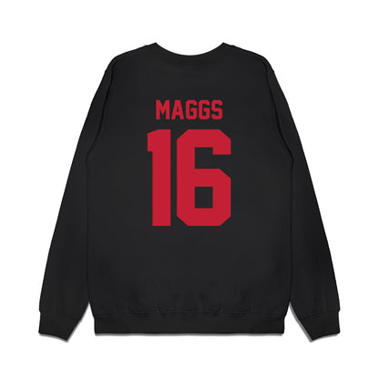 Ohio State - NCAA Football : Mason Maggs - Vintage Helmet Premium Crewneck Sweatshirt-1