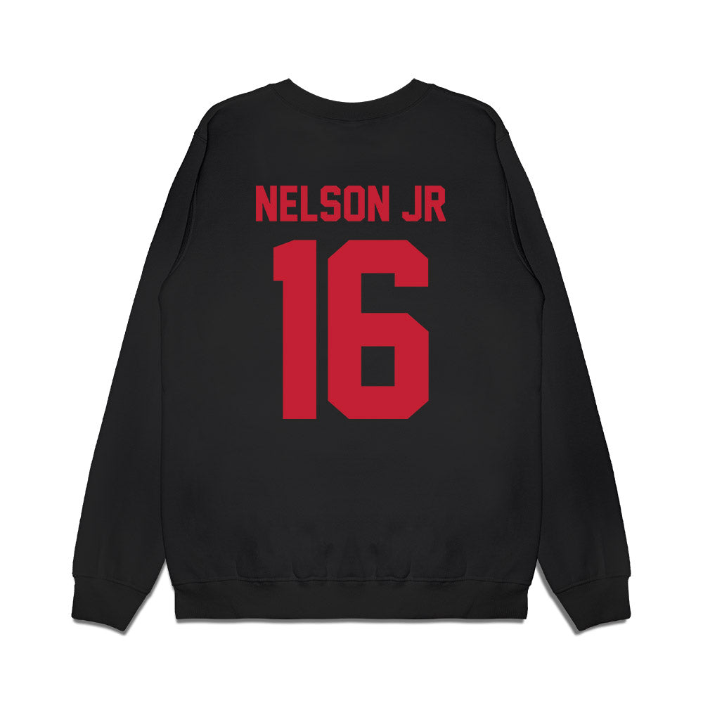 Ohio State - NCAA Football : Keenan Nelson Jr - Vintage Helmet Premium Crewneck Sweatshirt-1