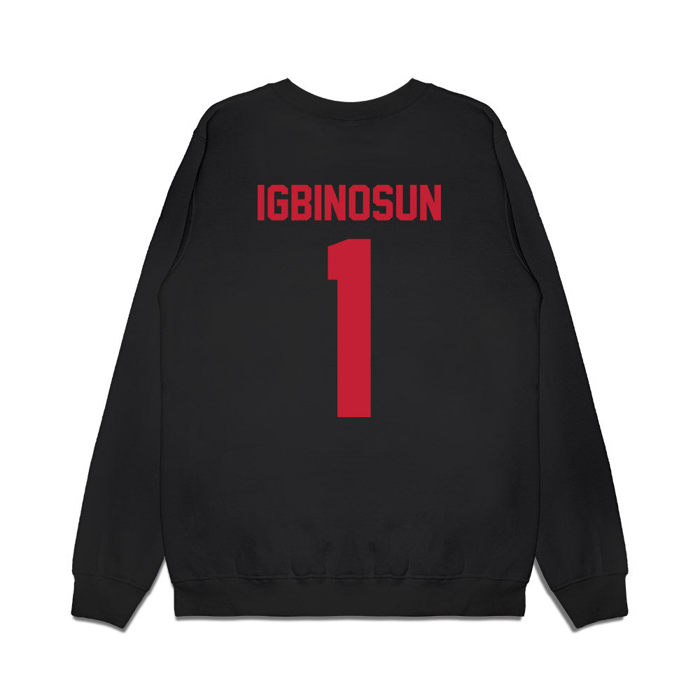 Ohio State - NCAA Football : Davison Igbinosun - Vintage Helmet Premium Crewneck Sweatshirt-1