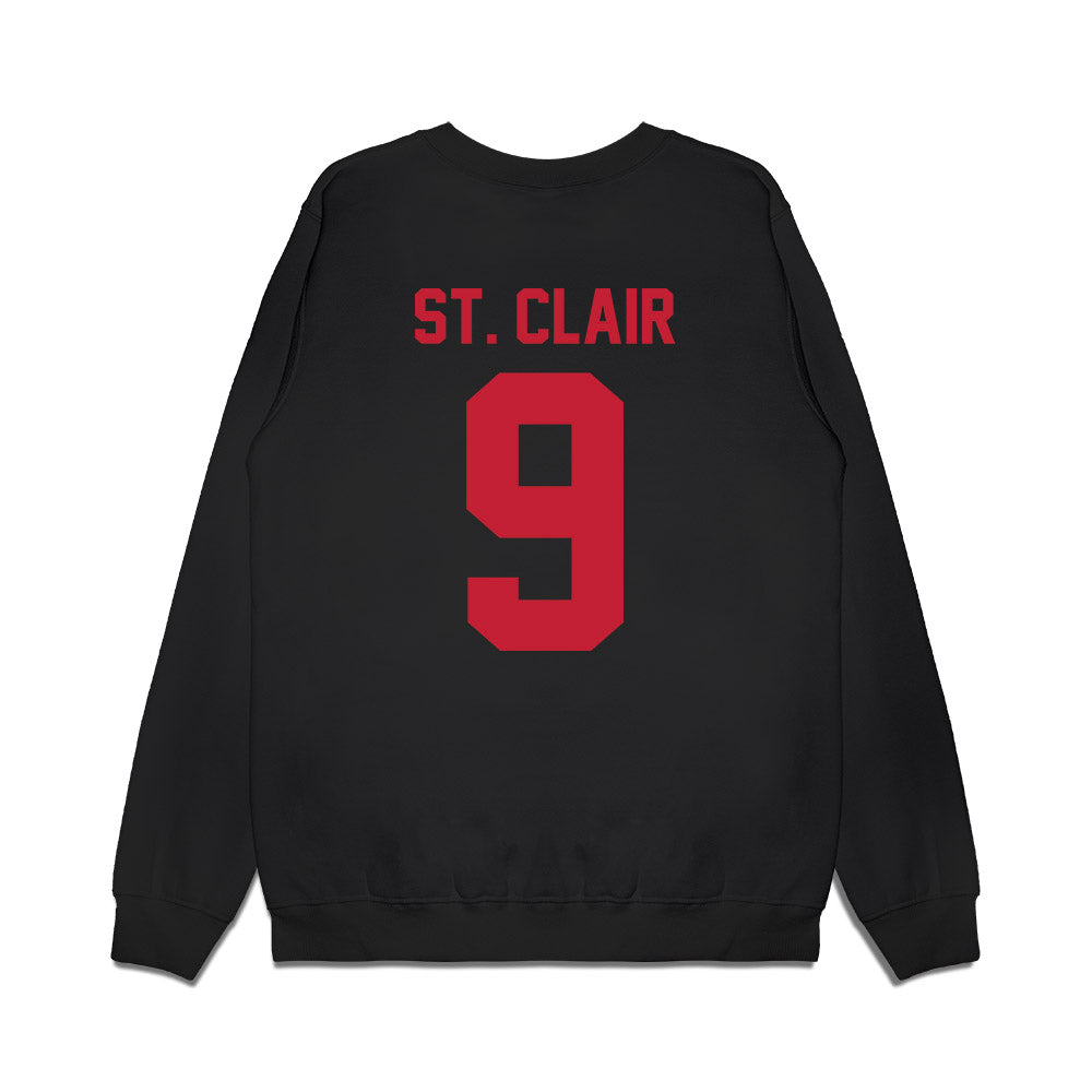 Ohio State - NCAA Football : Tavien St. Clair - Vintage Helmet Premium Crewneck Sweatshirt-1