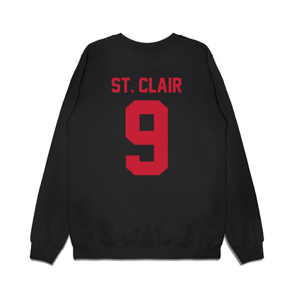 Ohio State - NCAA Football : Tavien St. Clair - Vintage Helmet Premium Crewneck Sweatshirt-1