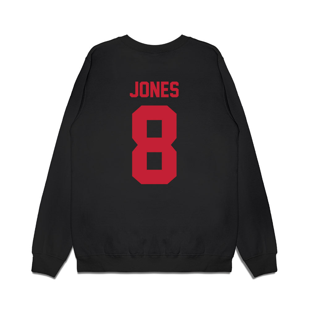 Ohio State - NCAA Football : De'Zie Jones - Vintage Helmet Premium Crewneck Sweatshirt-1
