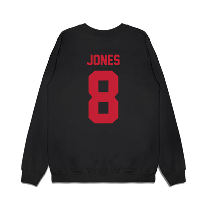 Ohio State - NCAA Football : De'Zie Jones - Vintage Helmet Premium Crewneck Sweatshirt-1