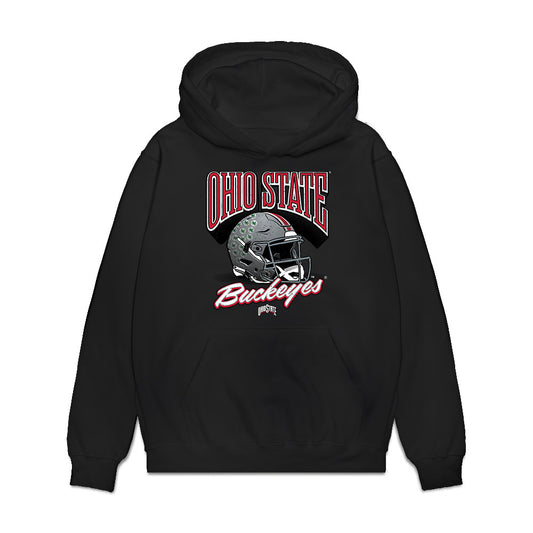 Ohio State - NCAA Football : Malik Hartford - Vintage Helmet Premium Hooded Sweatshirt-0