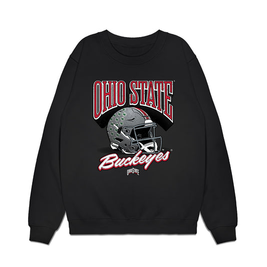 Ohio State - NCAA Football : Max Klare - Vintage Helmet Premium Crewneck Sweatshirt-0