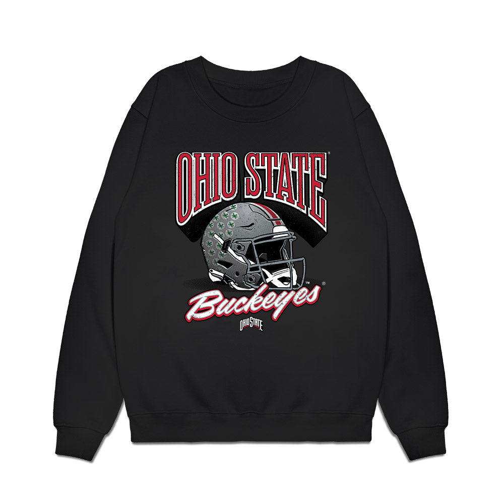Ohio State - NCAA Football : Caden Curry - Vintage Helmet Premium Crewneck Sweatshirt-0