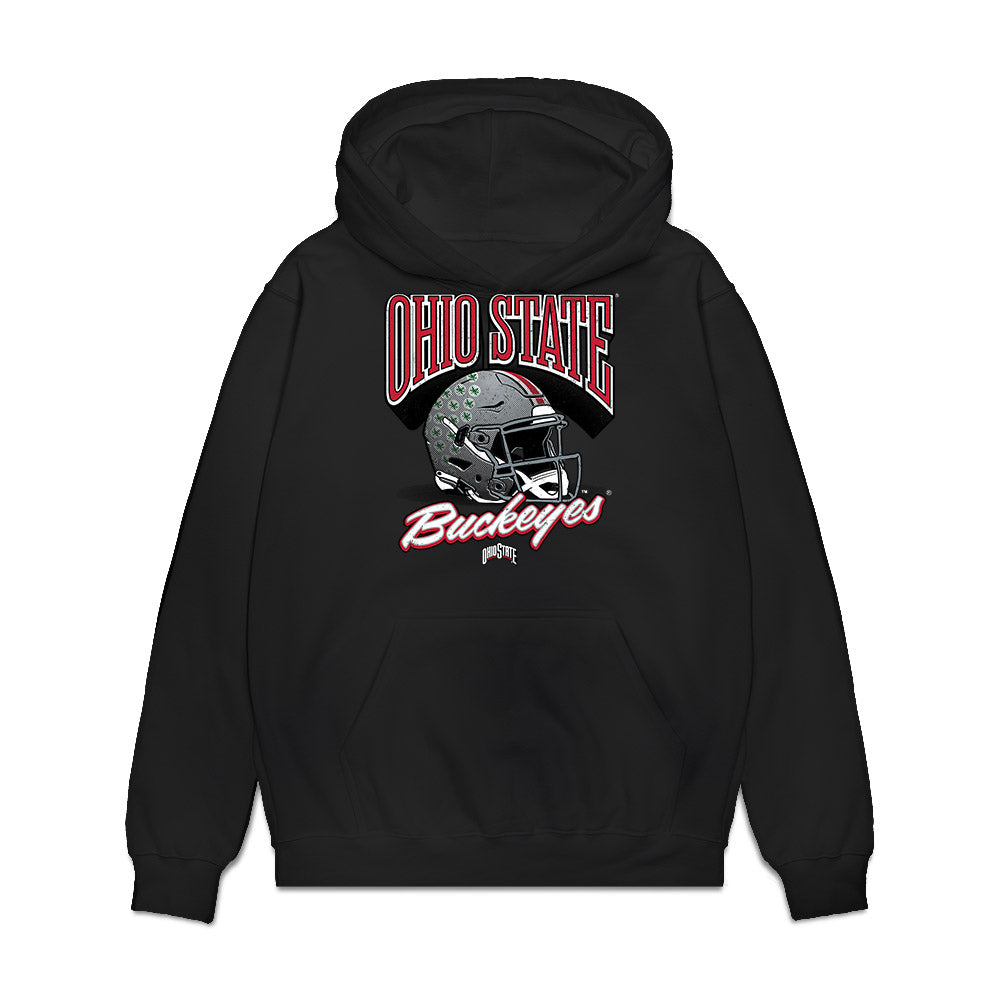 Ohio State - NCAA Football : Nate Roberts - Vintage Helmet Premium Hooded Sweatshirt-0