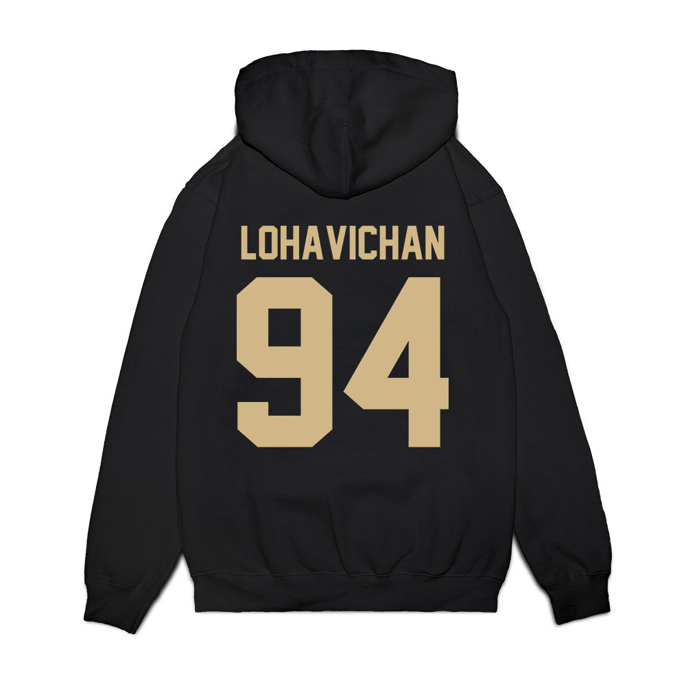 Wake Forest - NCAA Football : Zach Lohavichan - Vintage Helmet Premium Hooded Sweatshirt-1