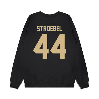 Wake Forest - NCAA Football : Wesley Stroebel - Vintage Helmet Premium Crewneck Sweatshirt-1