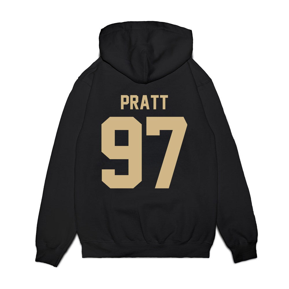 Wake Forest - NCAA Football : Josiah Pratt - Vintage Helmet Premium Hooded Sweatshirt-1