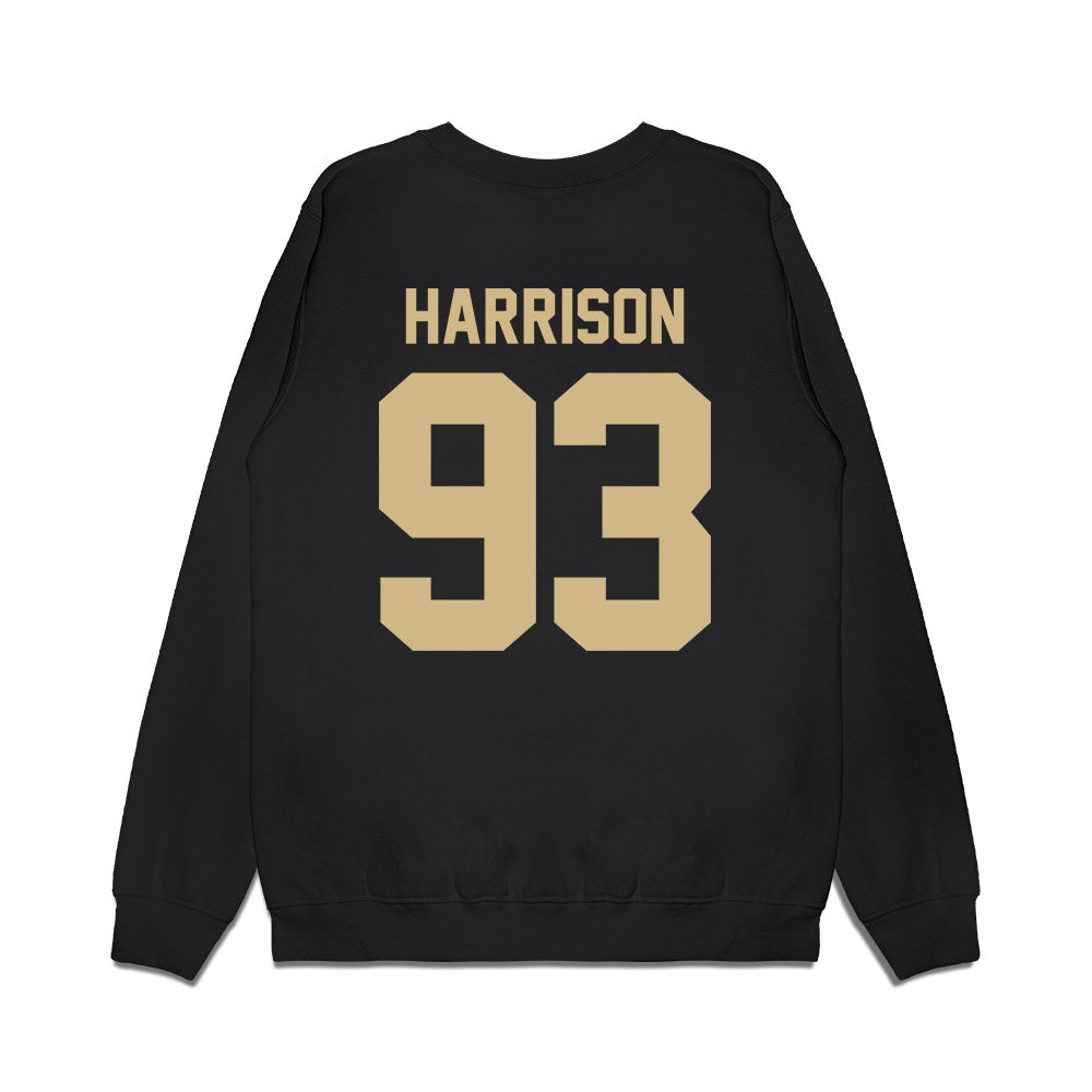 Wake Forest - NCAA Football : Josh Harrison - Vintage Helmet Premium Crewneck Sweatshirt-1