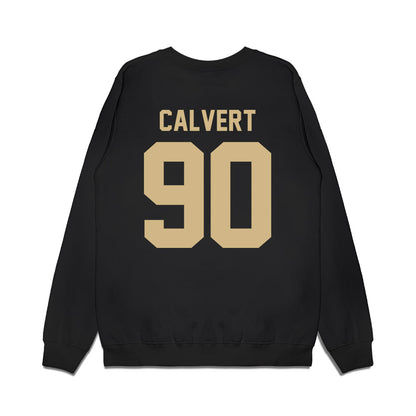 Wake Forest - NCAA Football : Connor Calvert - Vintage Helmet Premium Crewneck Sweatshirt-1