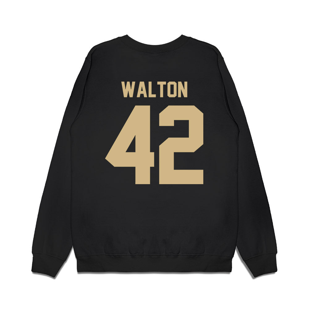 Wake Forest - NCAA Football : Tyler Walton - Vintage Helmet Premium Crewneck Sweatshirt-1