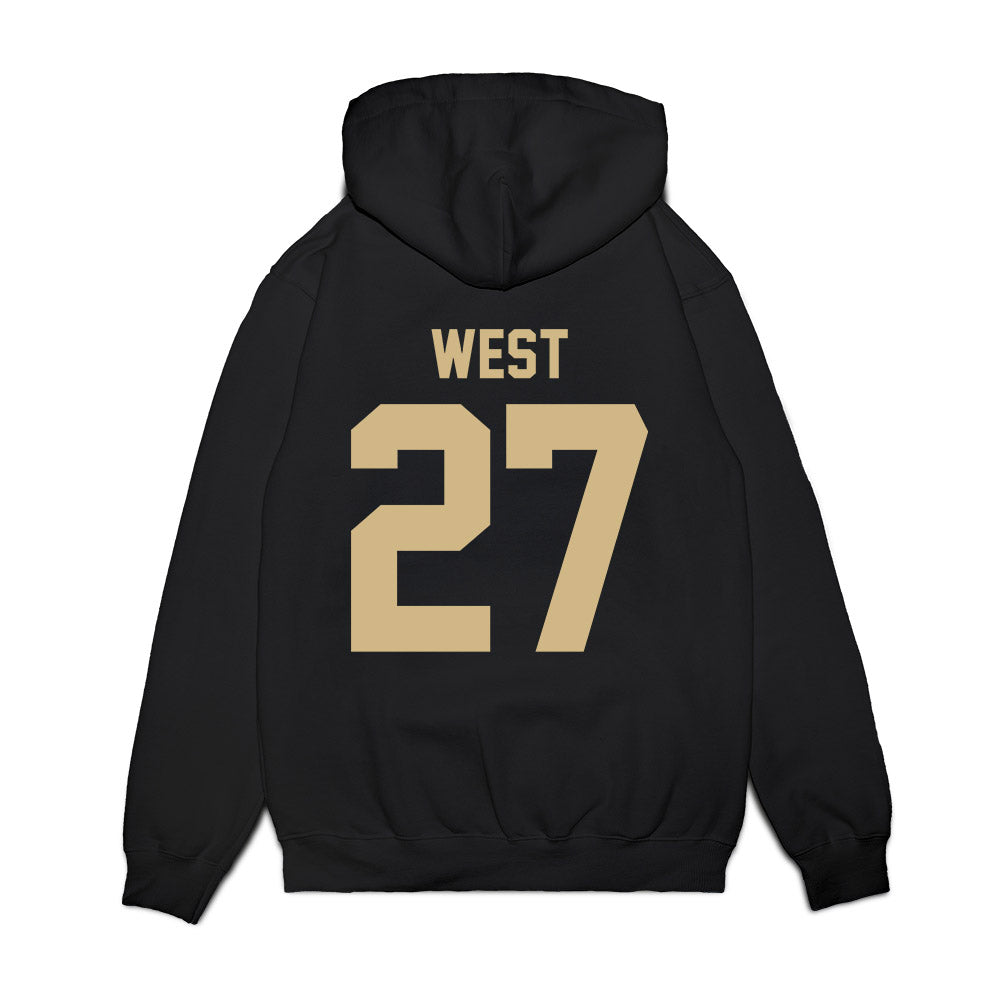Wake Forest - NCAA Football : Travon West - Vintage Helmet Premium Hooded Sweatshirt-1