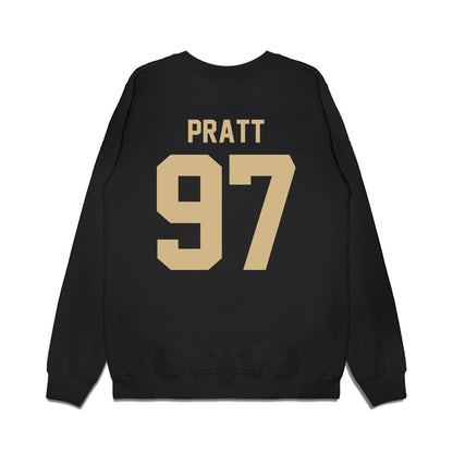 Wake Forest - NCAA Football : Josiah Pratt - Vintage Helmet Premium Crewneck Sweatshirt-1