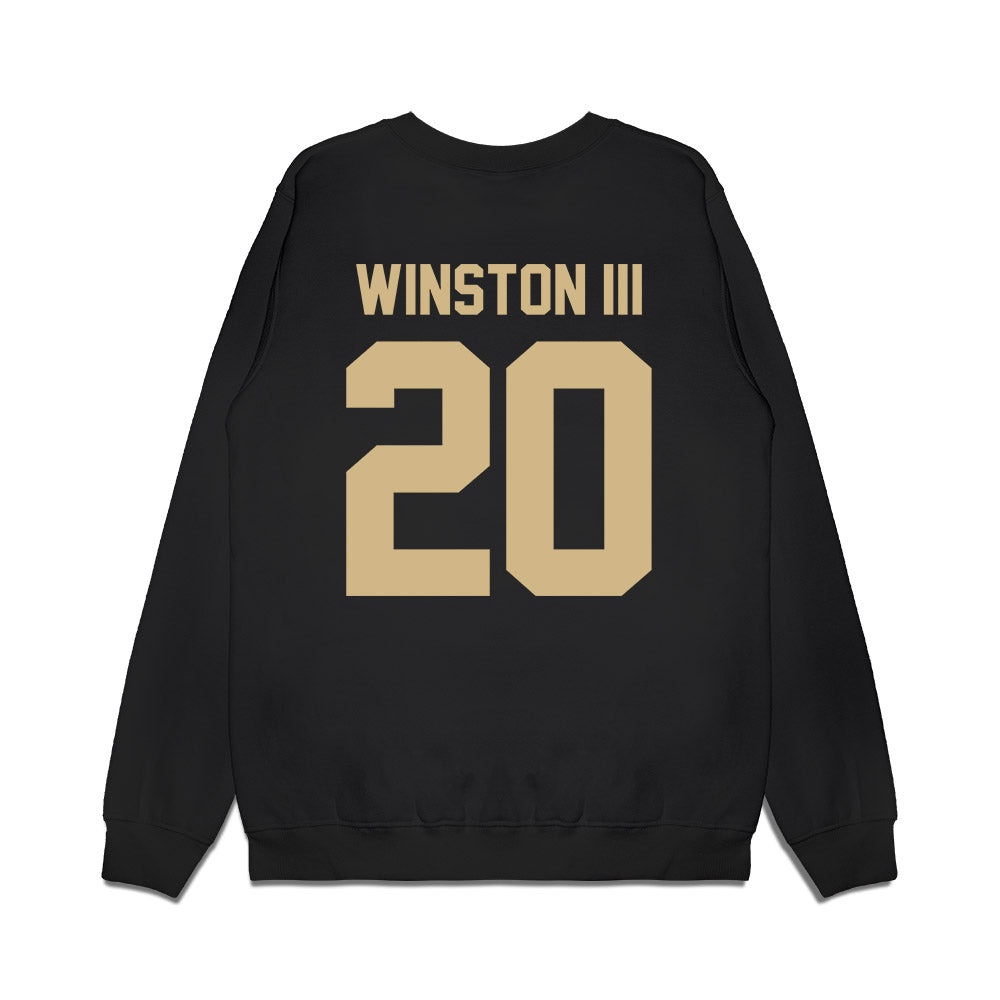 Wake Forest - NCAA Football : Braxton Winston III - Vintage Helmet Premium Crewneck Sweatshirt-1