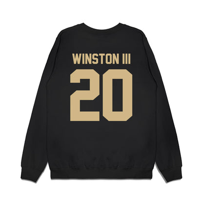 Wake Forest - NCAA Football : Braxton Winston III - Vintage Helmet Premium Crewneck Sweatshirt-1