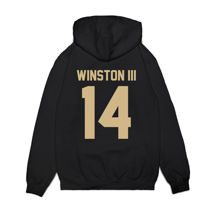 Wake Forest - NCAA Football : Braxton Winston III - Vintage Helmet Premium Hooded Sweatshirt-1