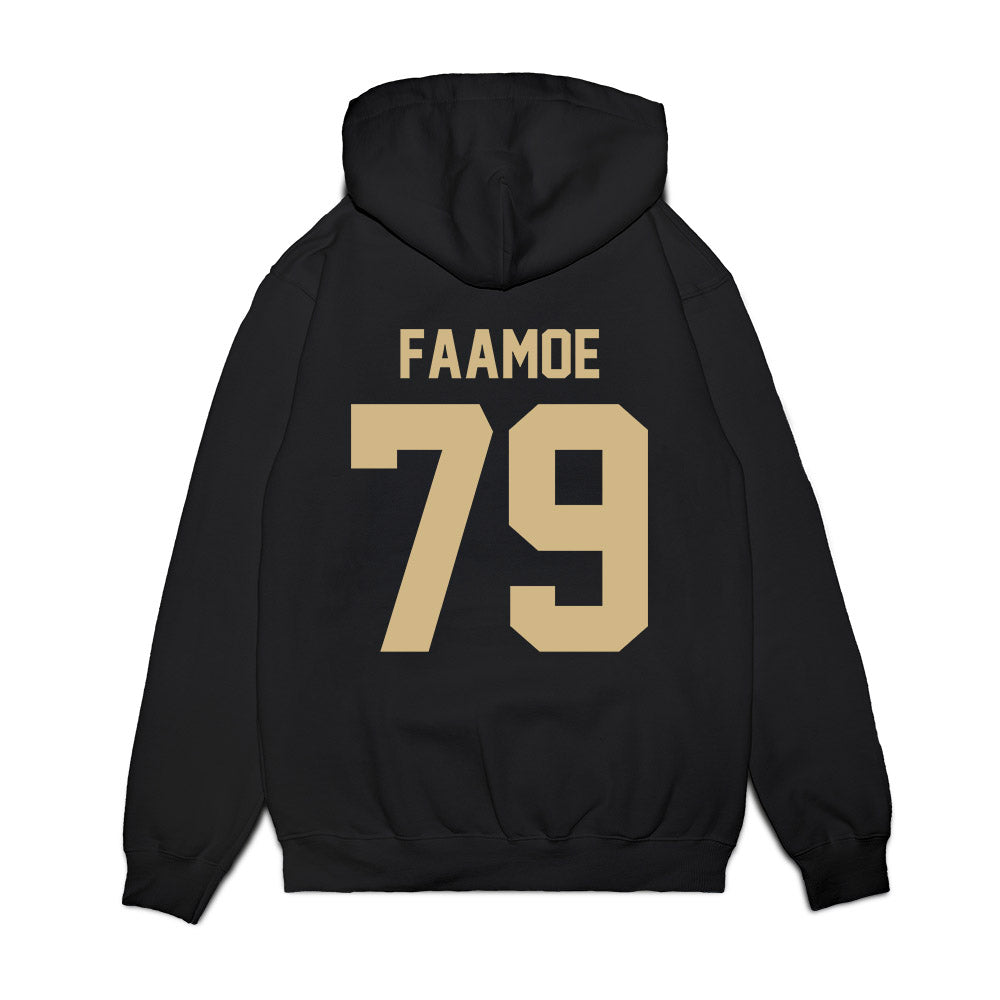 Wake Forest - NCAA Football : Faalili Faamoe - Vintage Helmet Premium Hooded Sweatshirt-1