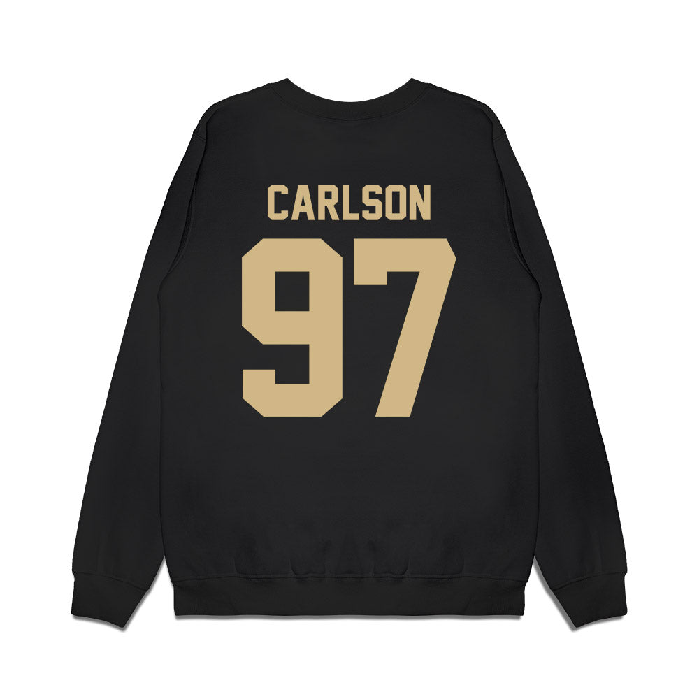 Wake Forest - NCAA Football : Caleb Carlson - Vintage Helmet Premium Crewneck Sweatshirt-1