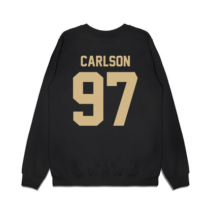 Wake Forest - NCAA Football : Caleb Carlson - Vintage Helmet Premium Crewneck Sweatshirt-1