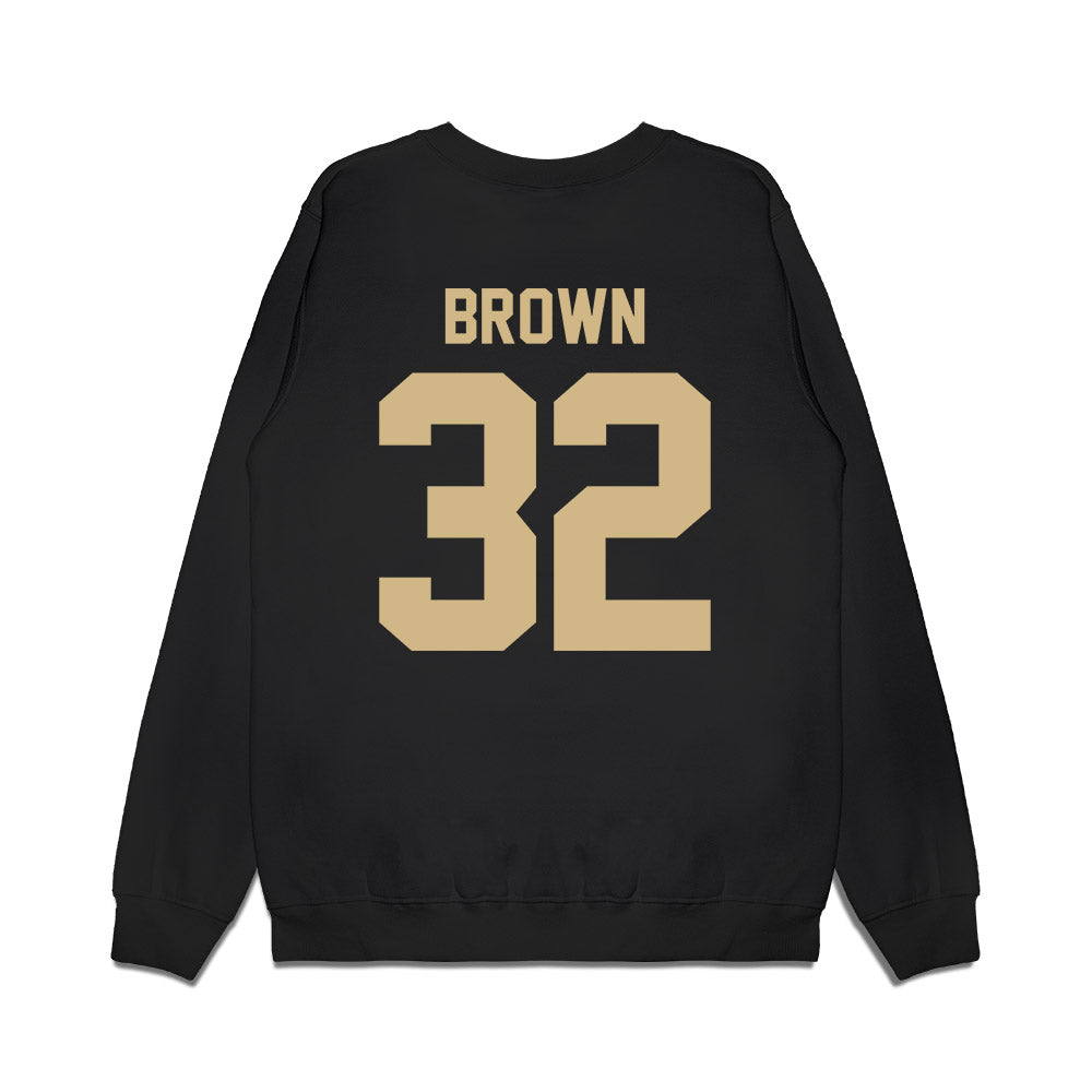 Wake Forest - NCAA Football : Jarrett Brown - Vintage Helmet Premium Crewneck Sweatshirt-1
