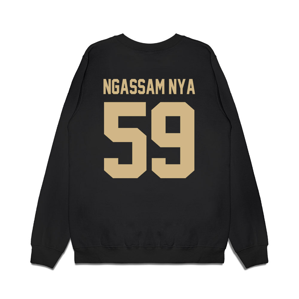 Wake Forest - NCAA Football : Loic Ngassam Nya - Vintage Helmet Premium Crewneck Sweatshirt-1