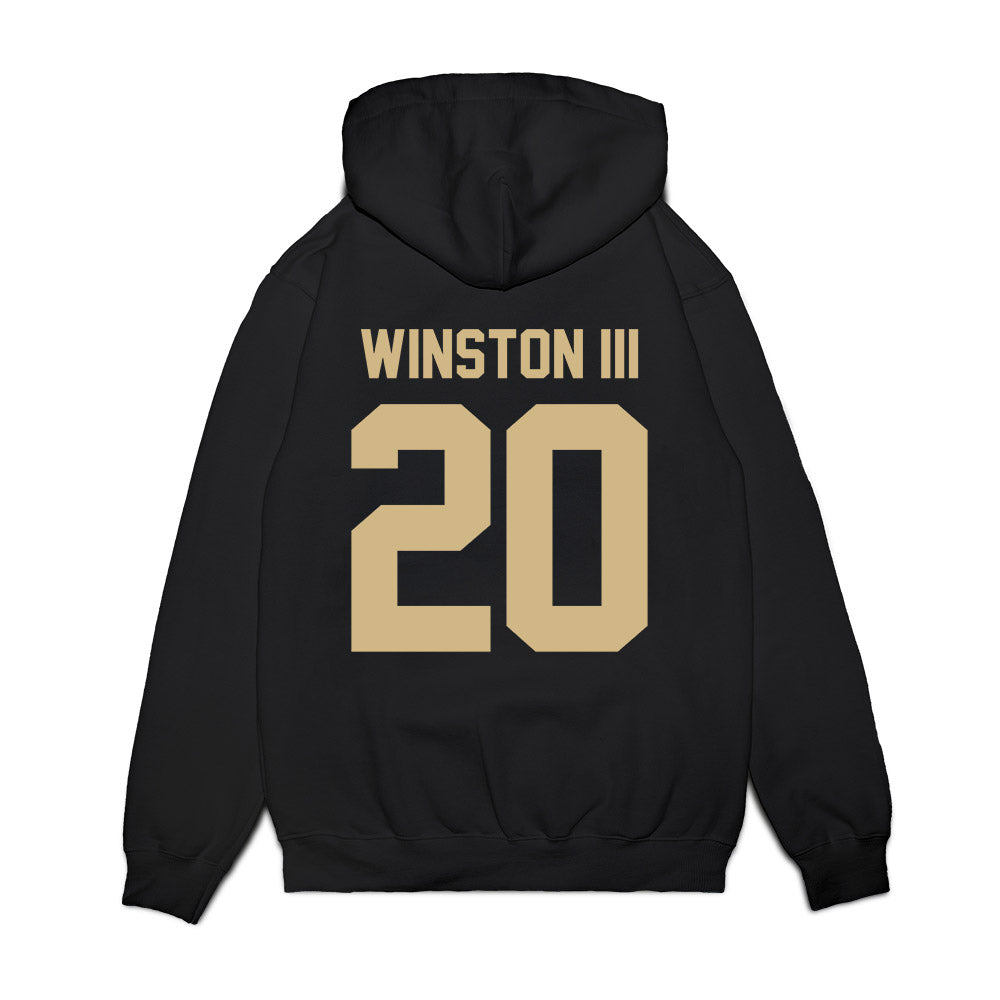Wake Forest - NCAA Football : Braxton Winston III - Vintage Helmet Premium Hooded Sweatshirt-1