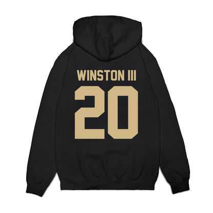 Wake Forest - NCAA Football : Braxton Winston III - Vintage Helmet Premium Hooded Sweatshirt-1