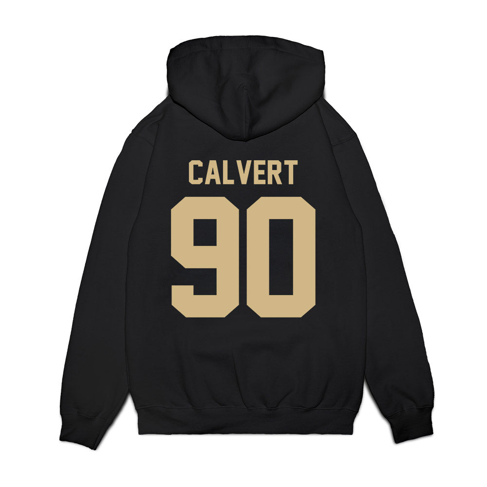 Wake Forest - NCAA Football : Connor Calvert - Vintage Helmet Premium Hooded Sweatshirt-1
