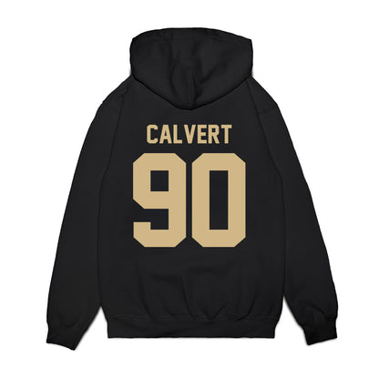 Wake Forest - NCAA Football : Connor Calvert - Vintage Helmet Premium Hooded Sweatshirt-1