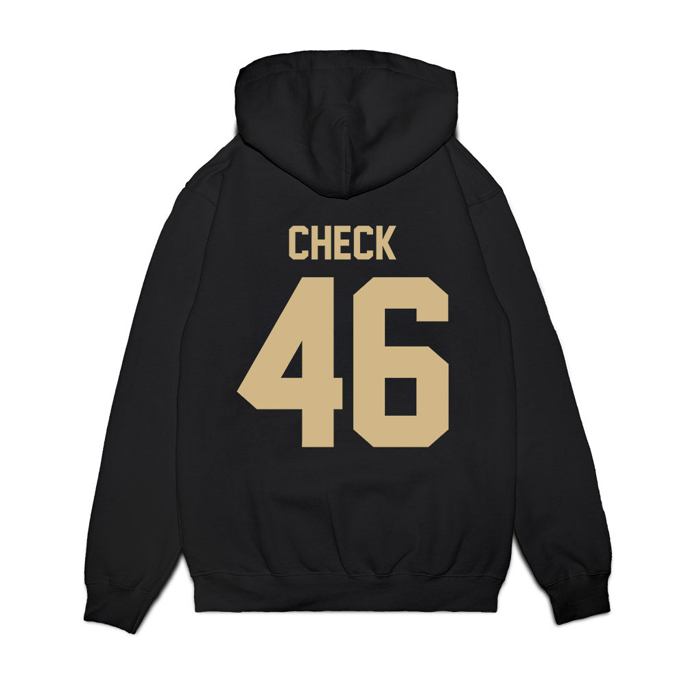 Wake Forest - NCAA Football : Kevin Check - Vintage Helmet Premium Hooded Sweatshirt-1