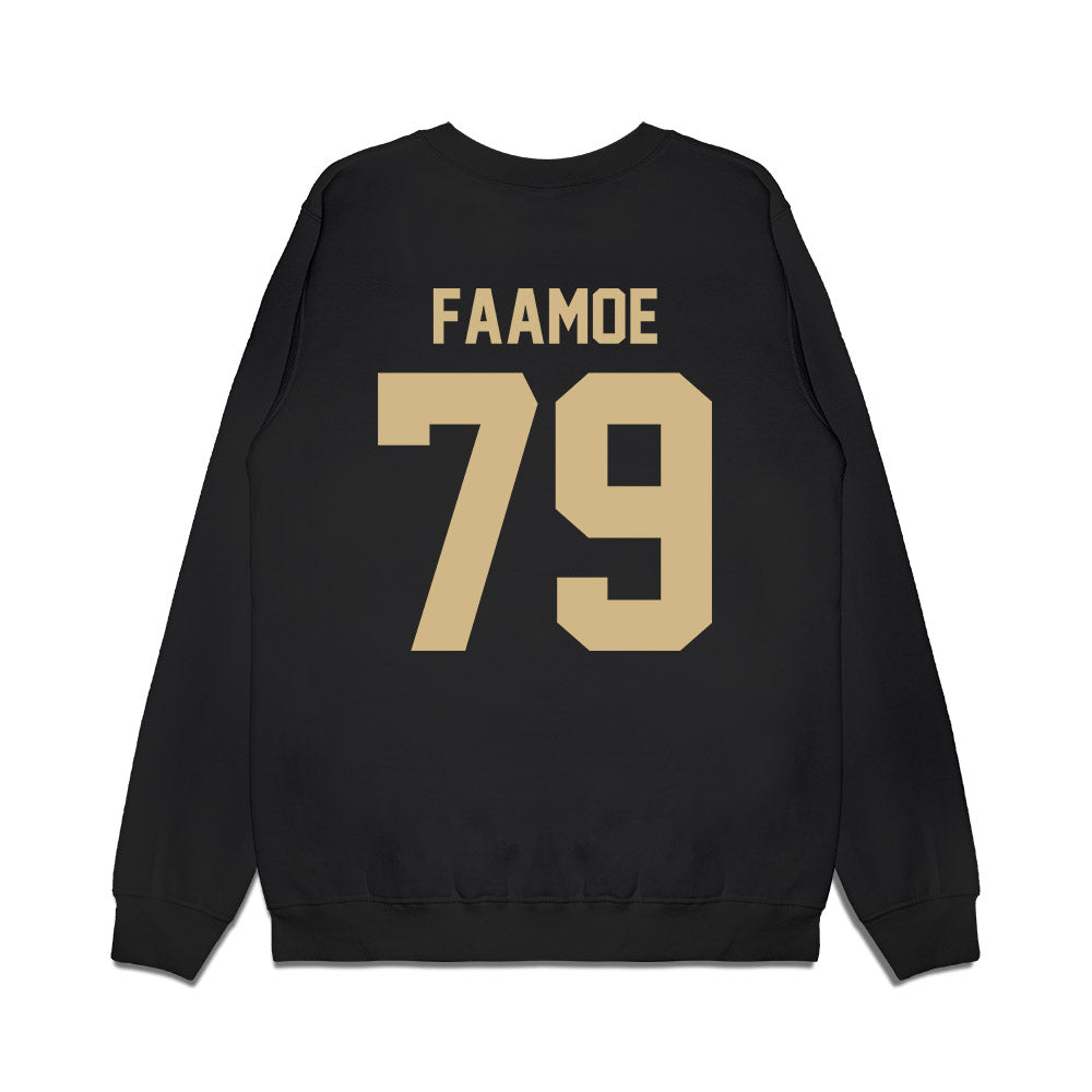 Wake Forest - NCAA Football : Faalili Faamoe - Vintage Helmet Premium Crewneck Sweatshirt-1