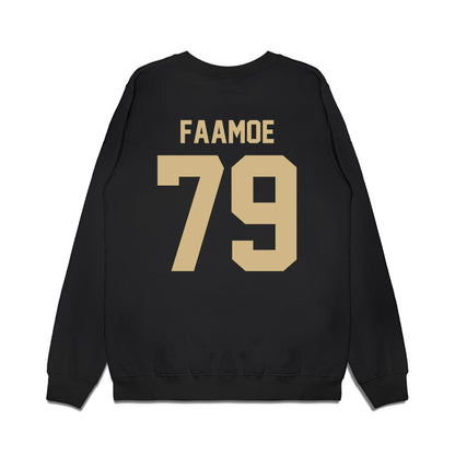 Wake Forest - NCAA Football : Faalili Faamoe - Vintage Helmet Premium Crewneck Sweatshirt-1