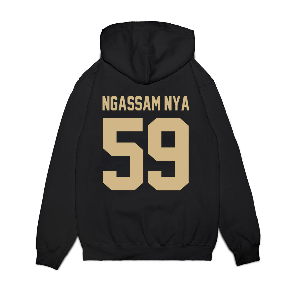 Wake Forest - NCAA Football : Loic Ngassam Nya - Vintage Helmet Premium Hooded Sweatshirt-1